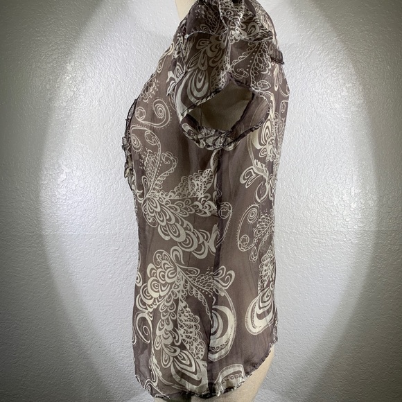 NWT 4LNL Johnny Was Silk Button Up Blouse Sz S - Picture 3 of 6